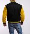 Black Wool Body & Lemon Sleeves Letterman Jacket